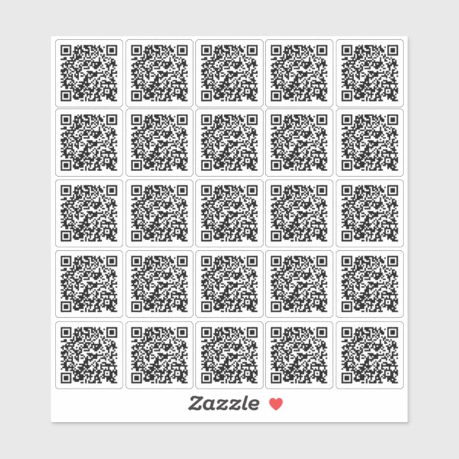 Pegatina Personalizado moderno crea su propio código QR pro (Hoja)