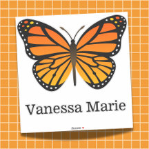 Personalizado Monarch Butterfly Vinyl Contour XL P