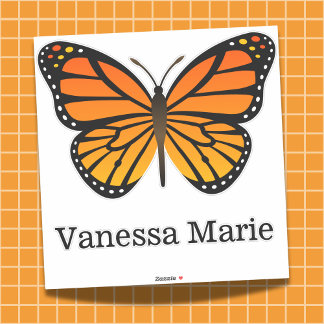 Pegatina Personalizado Monarch Butterfly Vinyl Contour XL P