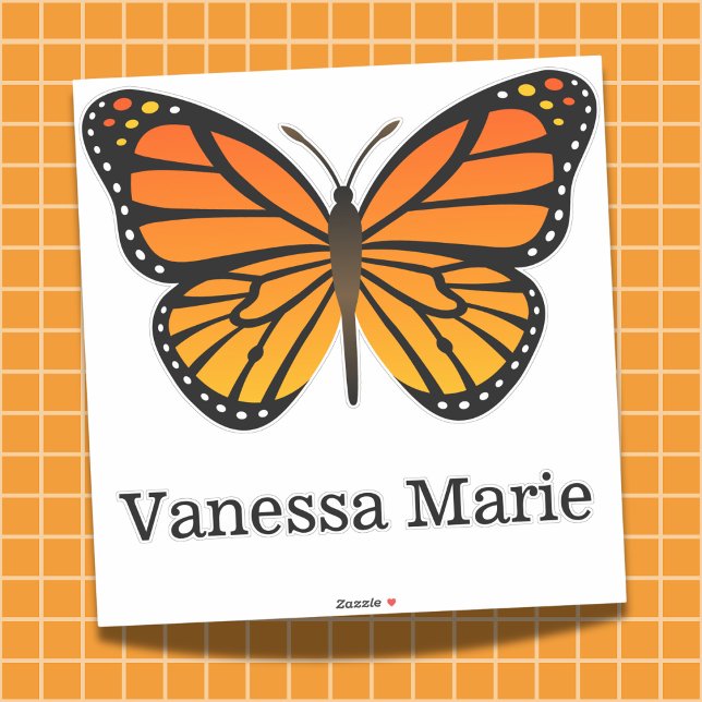 Pegatina Personalizado Monarch Butterfly Vinyl Contour XL P (Personalize Your World with the Majestic Monarch!)