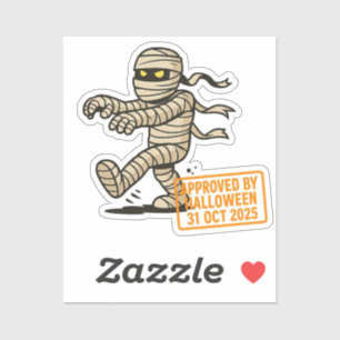 Pegatina Personalizado Mummy - Aprobado por Halloween