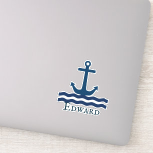 Pegatina Personalizado Náutico de Sleek Anchor