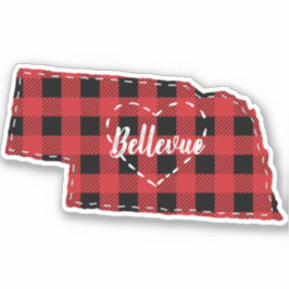 Pegatina Personalizado Nebraska Hogar Estado Navidades de e