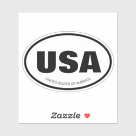 Pegatina Personalizado país o estado abreviatura vinilo ova