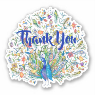 Pegatina Personalizado pavo real