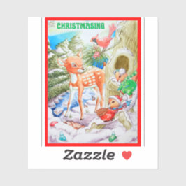 Pegatina Personalizado-Pegatina de vinilo de corte de Navid