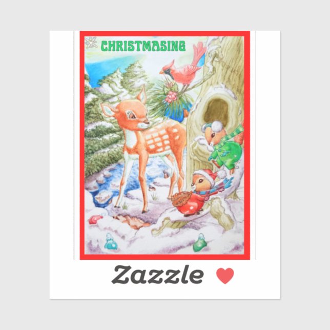 Pegatina Personalizado-Pegatina de vinilo de corte de Navid (Hoja)