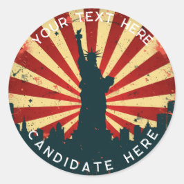 pegatina personalizado: Pegatina de voto retro-est