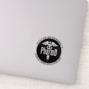 Pegatina Personalizado PharmD Médica de Graduación Farmacéu