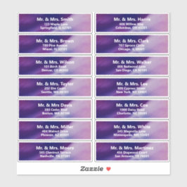 Pegatina Personalizado Purple Blue Bar Mitzvah
