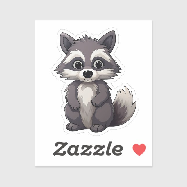 Pegatina Personalizado raccoon (Hoja)