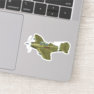 Pegatina Personalizado retro avión de combate