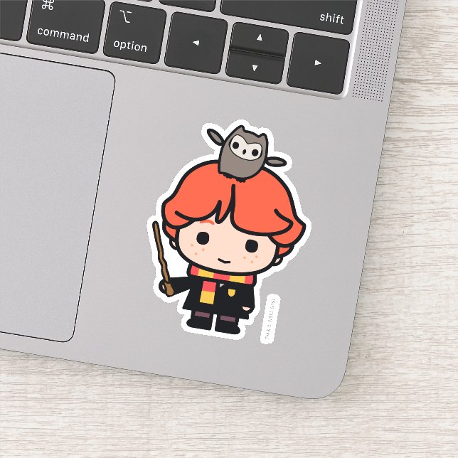 Pegatina Personalizado Ron Weasley y Pigwidgeon (Detalle)