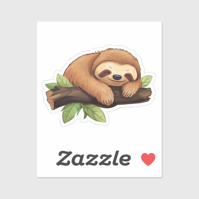 Pegatina Personalizado sloth (Hoja)
