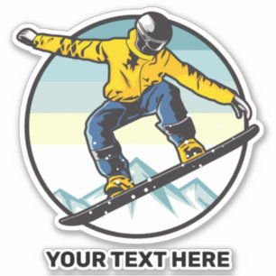 Pegatina Personalizado SNOWBOARDER