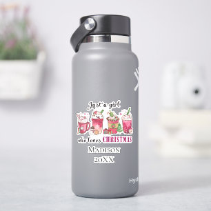 Pegatina Personalizado Solo Chica Que Ama La Navidad De Mod