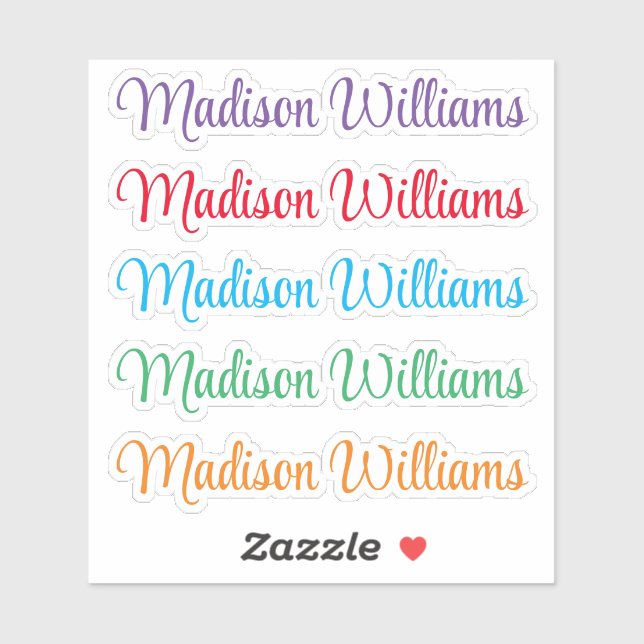 Pegatina Personalizado su nombre (Hoja)