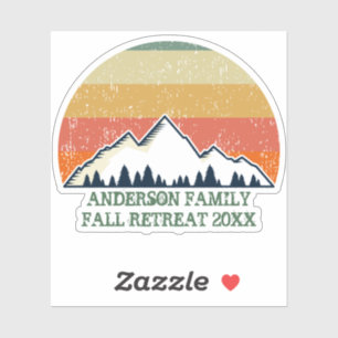 Pegatina Personalizado Sunset Fall Retreat Mountain Senking