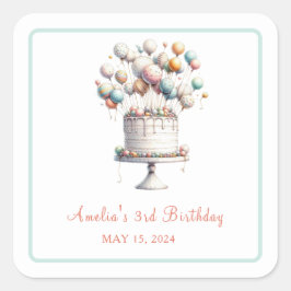 Pegatina Personalizado surrealista de pastel de cu