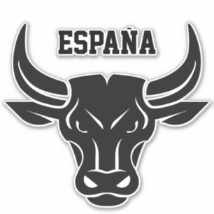 Pegatina Personalizado texto Bull estilizado