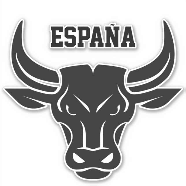 Pegatina Personalizado texto Bull estilizado (Anverso)