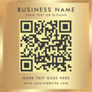 Pegatina Personalizado Texto Código QR Plantilla de logotip
