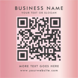 Pegatina Personalizado Texto Código QR Plantilla de logotip