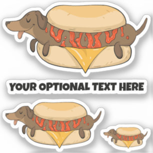 Pegatina Personalizado Texto Perro caliente
