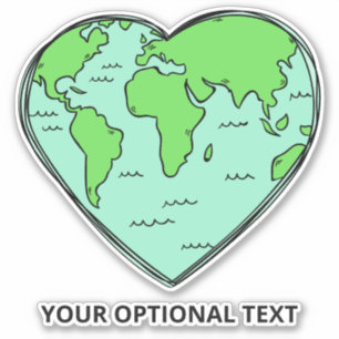 Pegatina Personalizado texto Tierra Amor
