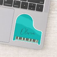 Personalizado Turquoise Blue Grand Piano Personali