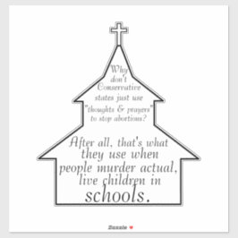 Pegatina Personalizado usa "Pensamientos y oraciones" para