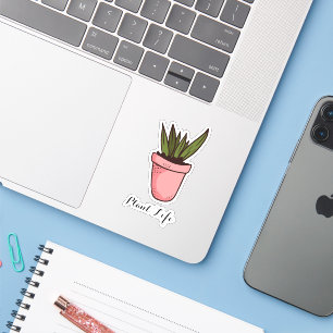 Pegatina Personalizado Vida vegetal Potted Succulents Green