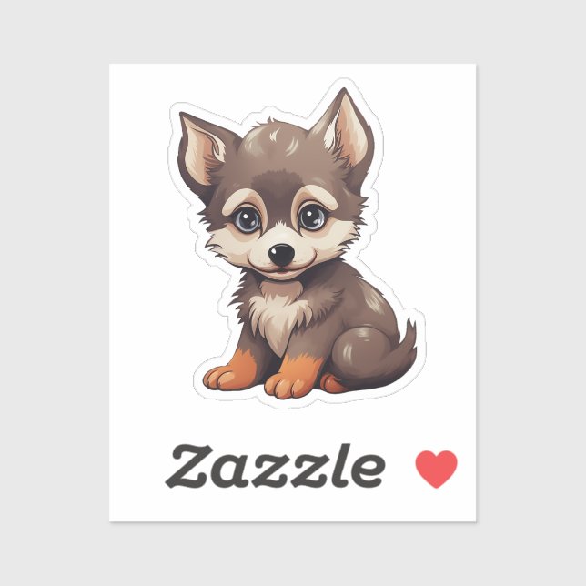 Pegatina Personalizado wolf (Hoja)