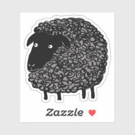 Pegatina Personalizado Wooly Black Sheep