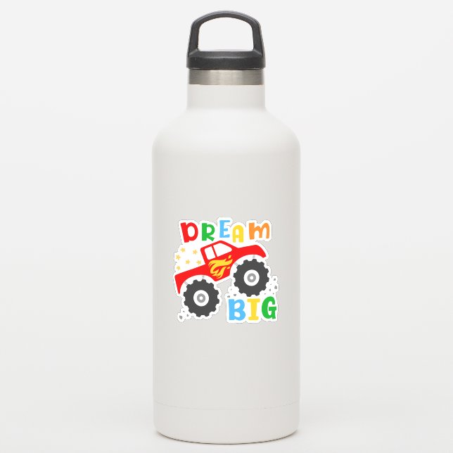 Pegatina Personalizados de vinilo de Dream Big Boy (Botella de agua)