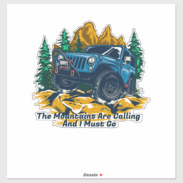 Pegatina Personalizar Cuatro Ruedas Conduce Las Montañas Ll