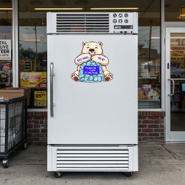 Pegatina Personalizar Oso Polar Hielo Embolsado Promocional