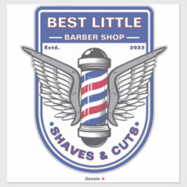Pegatina Personalizar poste tradicional de barbería clásica