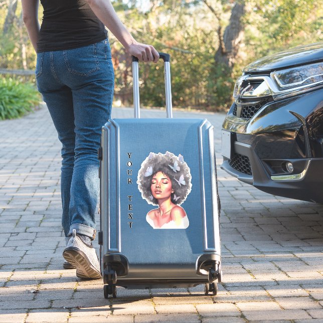 Pegatina Personalized Afro Beauty Portrait  Water Bottle (Maleta Insitu)