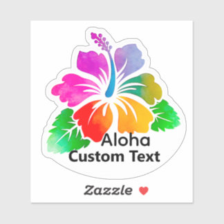 Pegatina Personalized Aloha Hibiscus TropicalFlower Sticker
