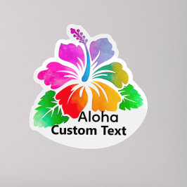 Pegatina Personalized Aloha Hibiscus TropicalFlower Sticker
