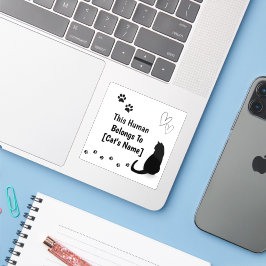Pegatina Personalized Cat Lover Laptop Sticker