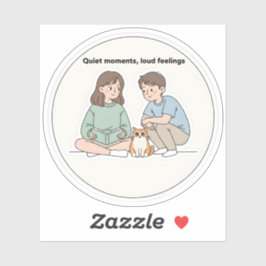Pegatina Personalized Couple and Dog Lover Gifts
