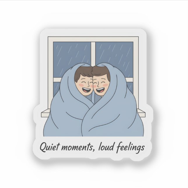 Pegatina Personalized Cozy Couple & Cat Gifts (Anverso)