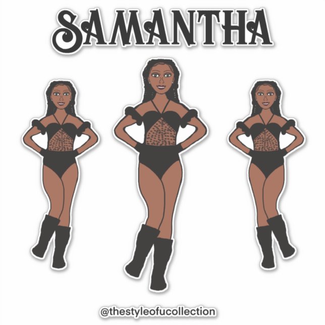 Pegatina Personalized Dance Team Ebony Stones  (Anverso)