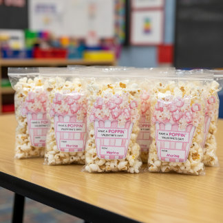 Pegatina Personalized “Have a Poppin’ Valentine’s Day” Kids