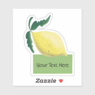 Pegatina Personalized Lemon Fruit Sticker Vinyl Cut