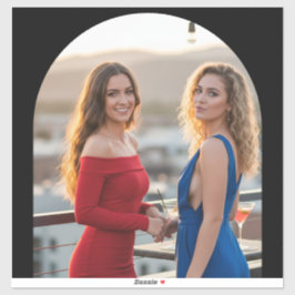 Pegatina Personalized Photo Custom-Cut Vinyl Name Sticker