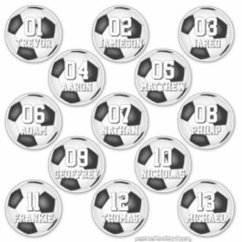 Pegatina personalized soccer stickers for 13 boys girls