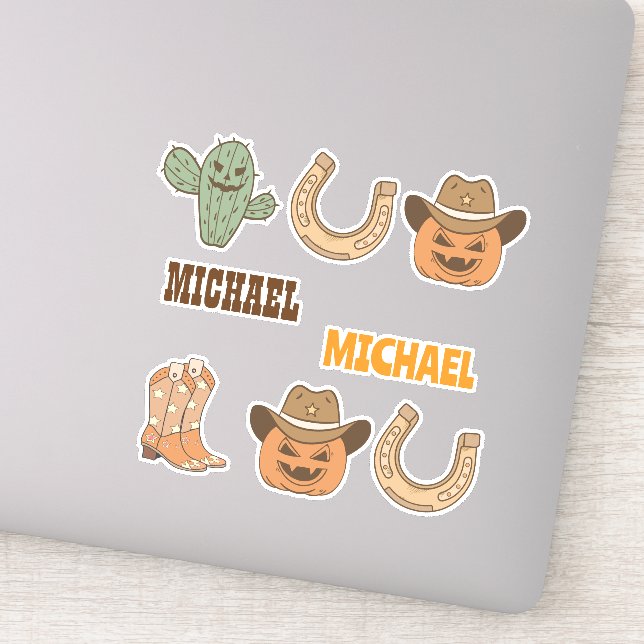 Pegatina Personalized Western Halloween Fun Set  (Detalle)